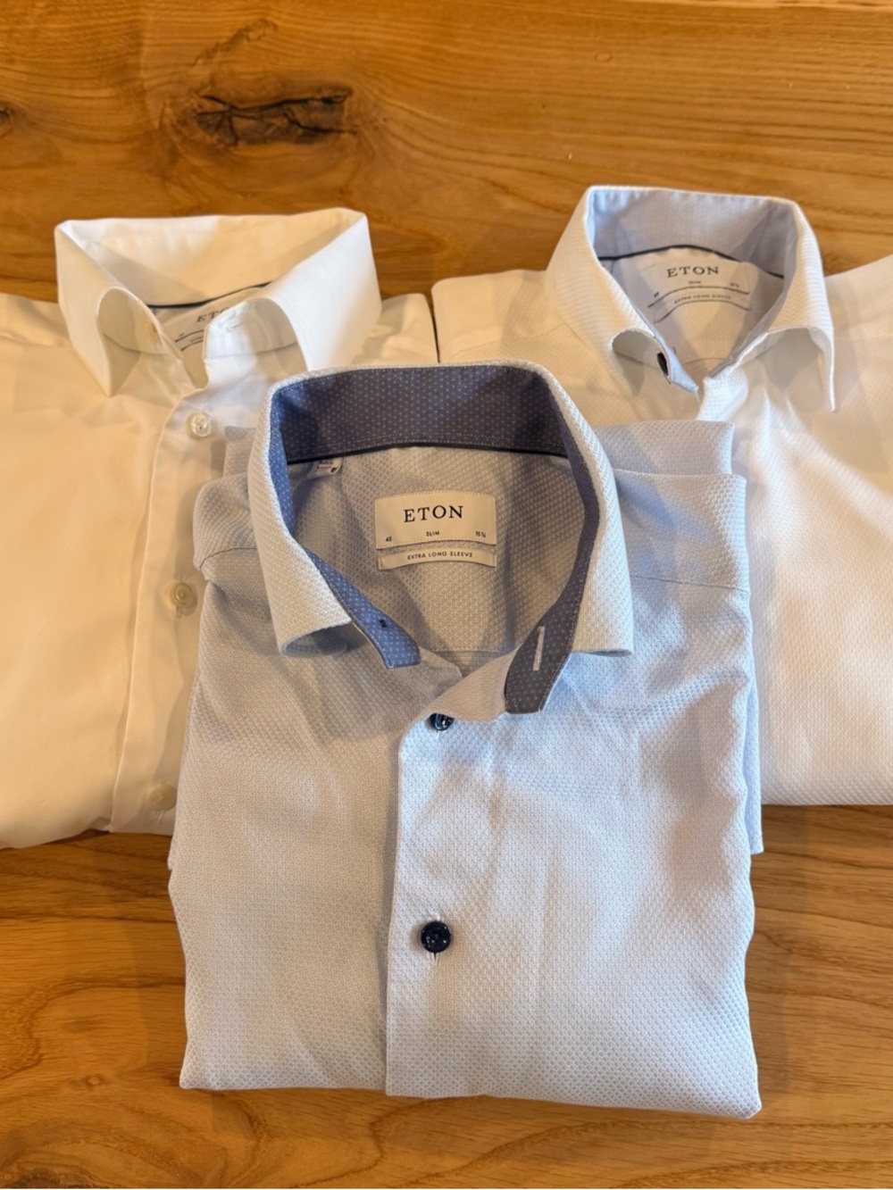 Eton Slim Fit Dress Shirts Size 40 - Bundle of 3.